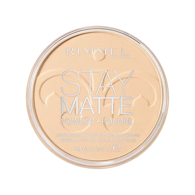 go-to makeup products Rimmel London stay matte powder