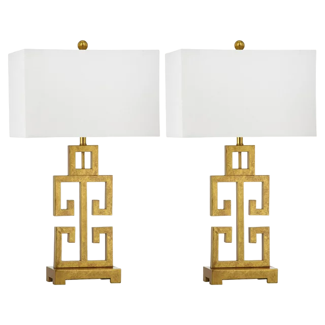 Greek Key Style Table Lamps